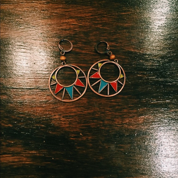 Vintage Boho Ethnic Earrings - Picture 1 of 1